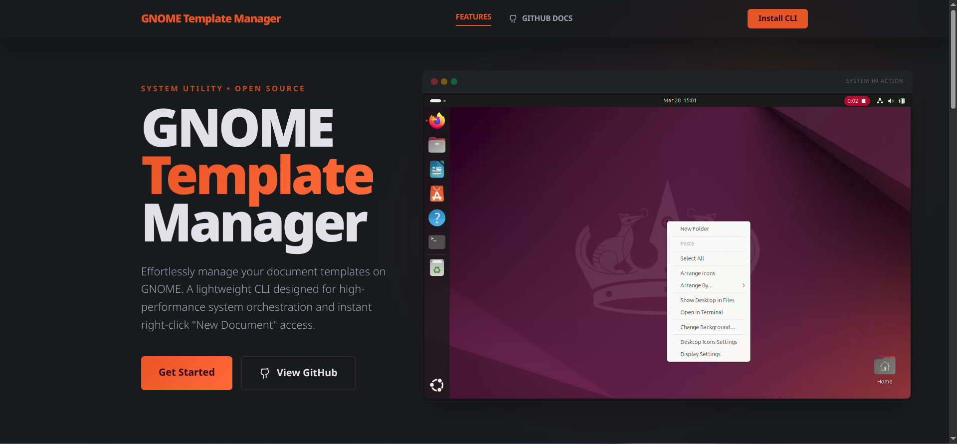 GNOME Template Manager